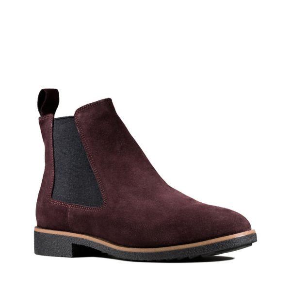 Clarks Womens Griffin Plaza Ankle Boots Burgundy | UK-9625037